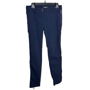 ANATOMIE Women's Navy Blue Zip Pocket Stretch Travel Pants Size M